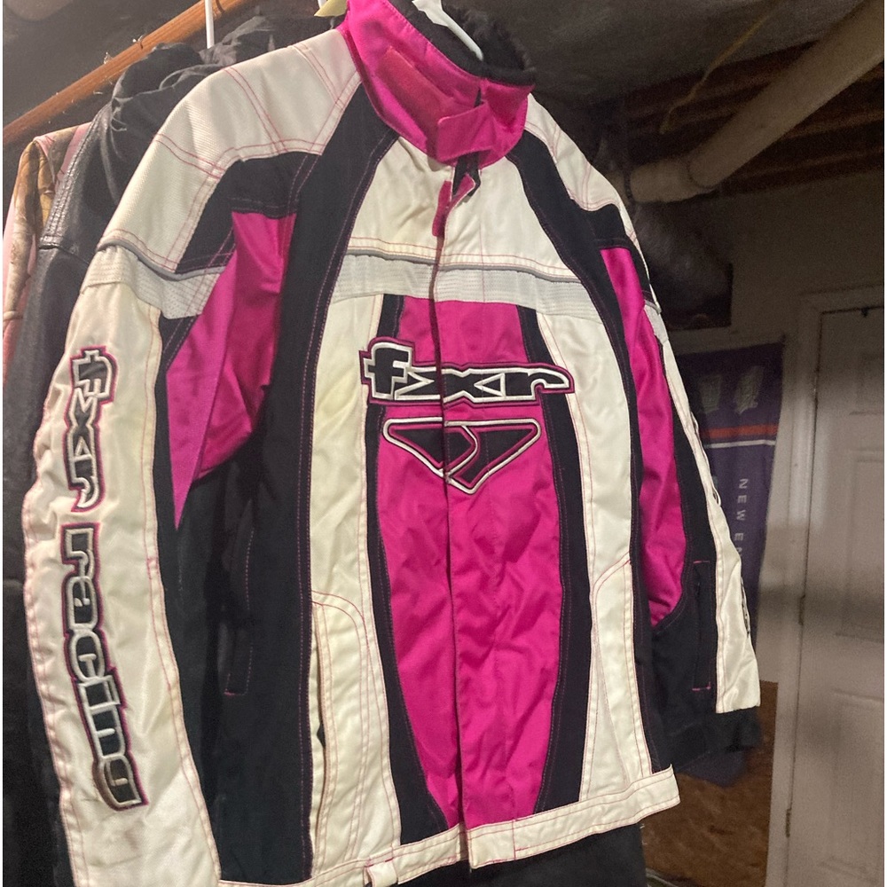 Women’s FXR racing jacket. Breast cancer support edition.